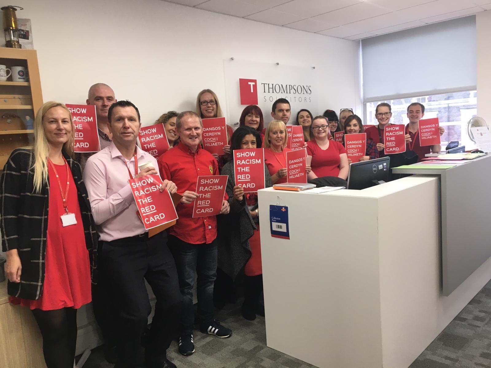 Thompsons Solicitors’ Cardiff office support Wear Red Day 2019